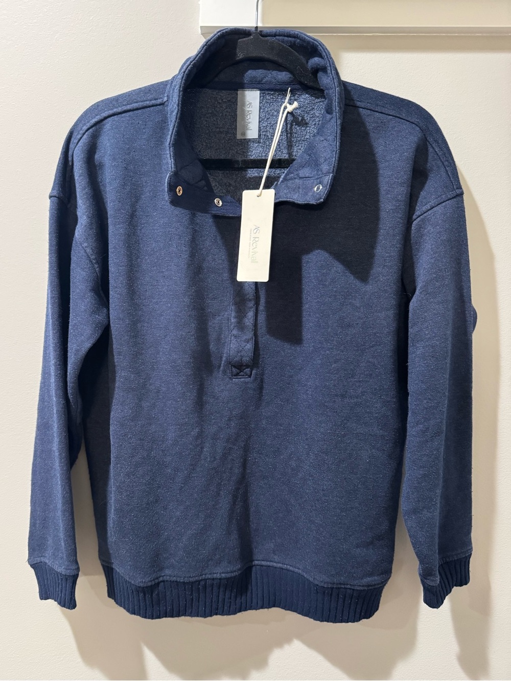 AS Revival Form-Funnel Quarter Snap Pullover Dark Navy XXS NWT